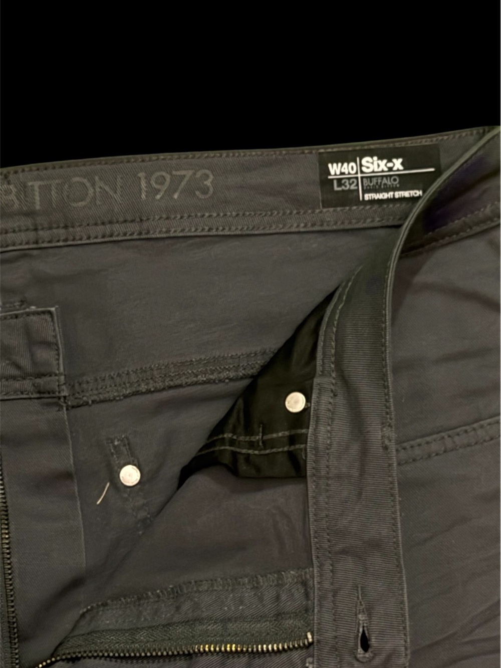 Buffalo David Bitton Men's Straight Black Jeans
